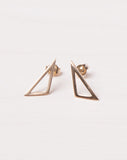 10K Gold Triangle Outline Studs