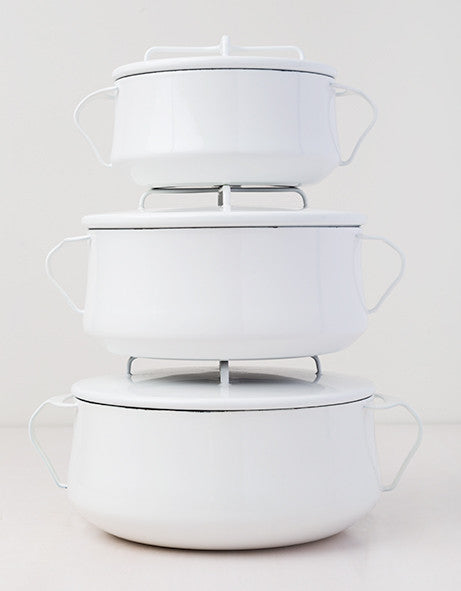 White Enamel Pots/Casserole