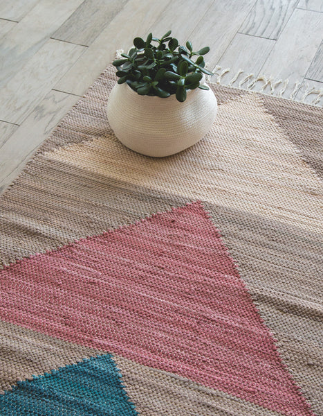 Yuma Teal Cotton Rug