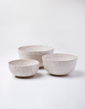 Freckled Oatmeal Stoneware Nested Bowl Set